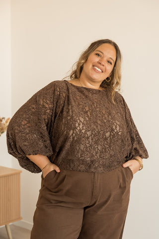 Top Romy marron