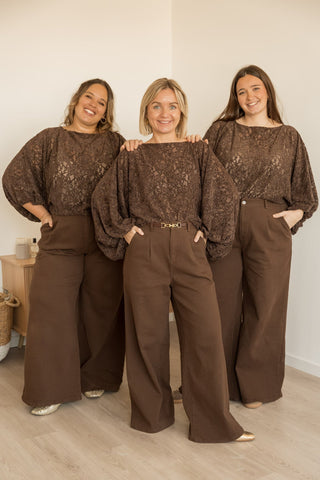 Top Romy marron