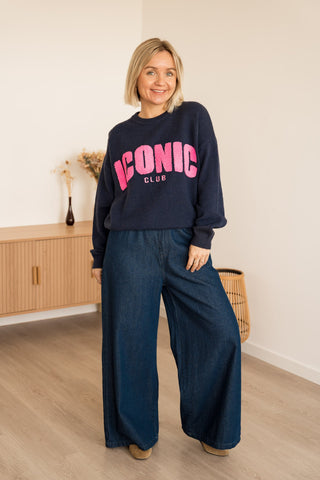 Pull Iconic bleu