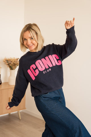 Pull Iconic bleu