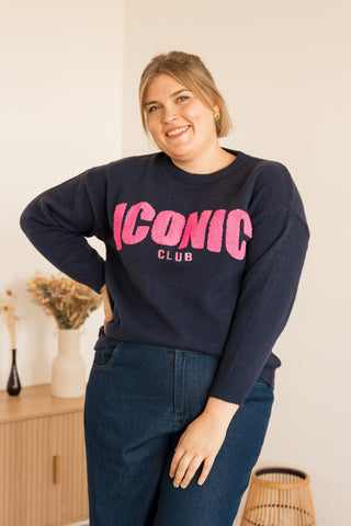 Pull Iconic bleu