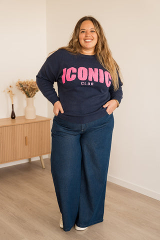 Pull Iconic bleu