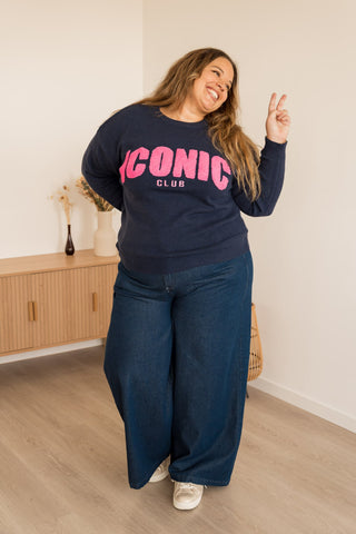 Pull Iconic bleu