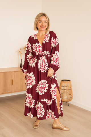 Robe Leli bordeaux