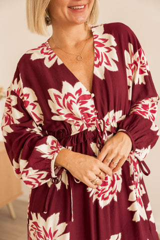 Robe Leli bordeaux