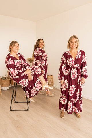 Robe Leli bordeaux