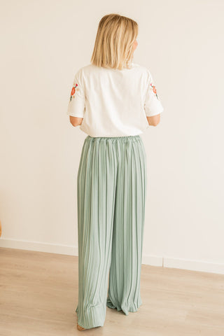 Pantalon Tess vert sauge