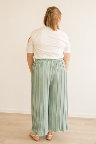 Pantalon Tess vert sauge