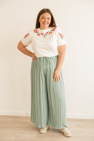 Pantalon Tess vert sauge