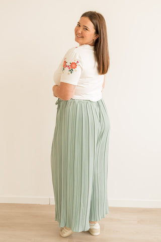 Pantalon Tess vert sauge