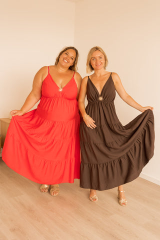 Robe Lounia marron
