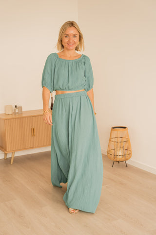 Ensemble Suzana bleu canard