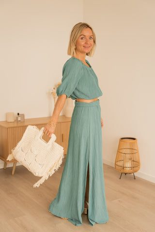 Ensemble Suzana bleu canard