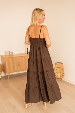 Robe Lounia marron