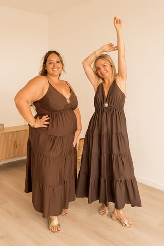 Robe Lounia marron