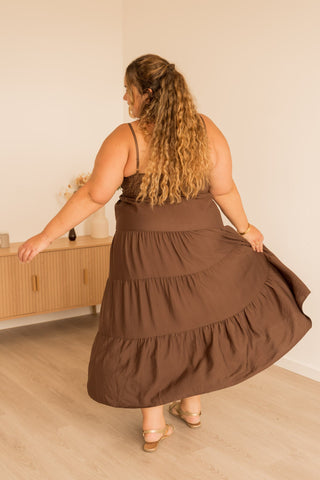 Robe Lounia marron
