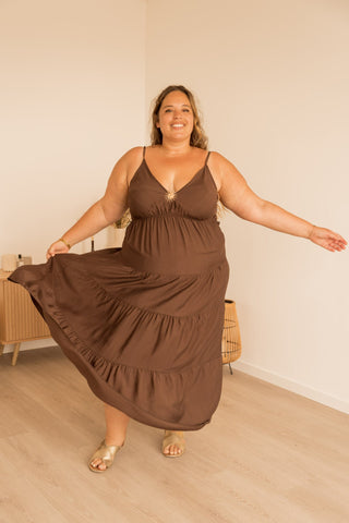 Robe Lounia marron